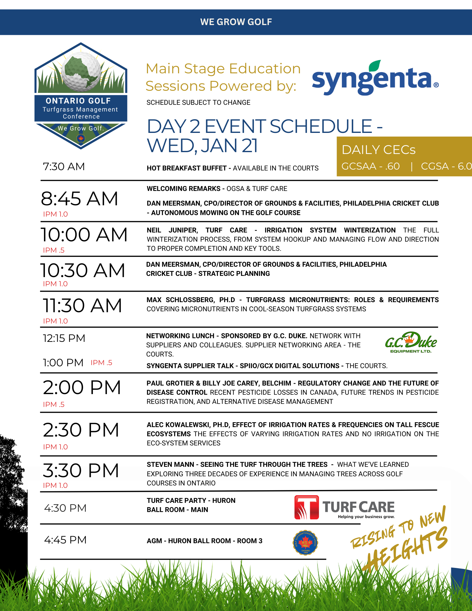 Main Stage Schedule -Day 2