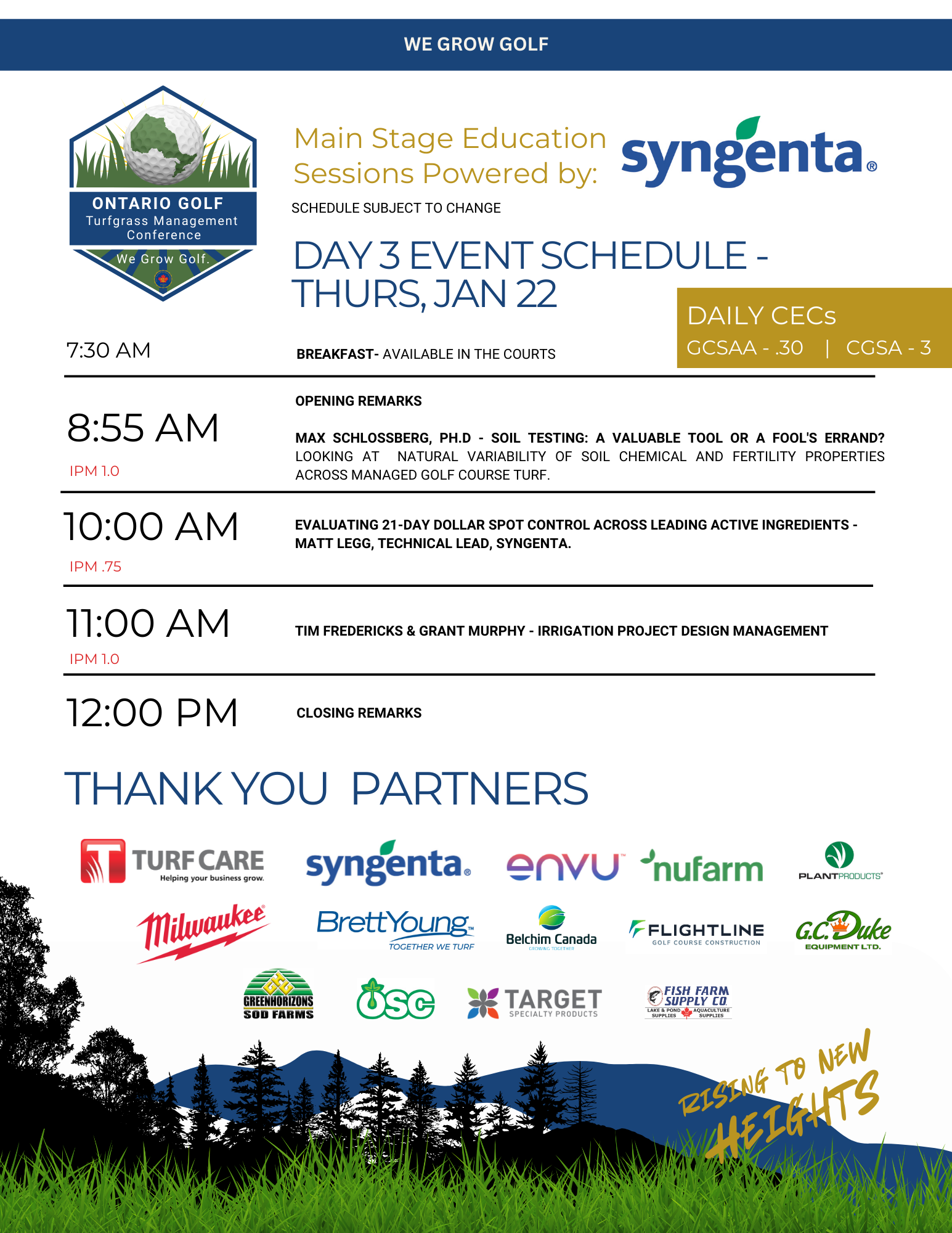 Main Stage Schedule -Day 3